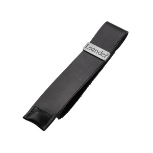 LEANDER - skórzany pasek zabezpieczający do krzesełka do karmienia CLASSIC™,  szary